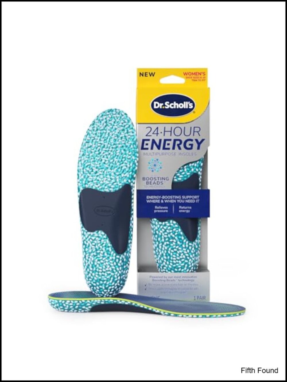 Memory Foam & Gel Shoe Insoles for Women, 1 Pair, Arch Support